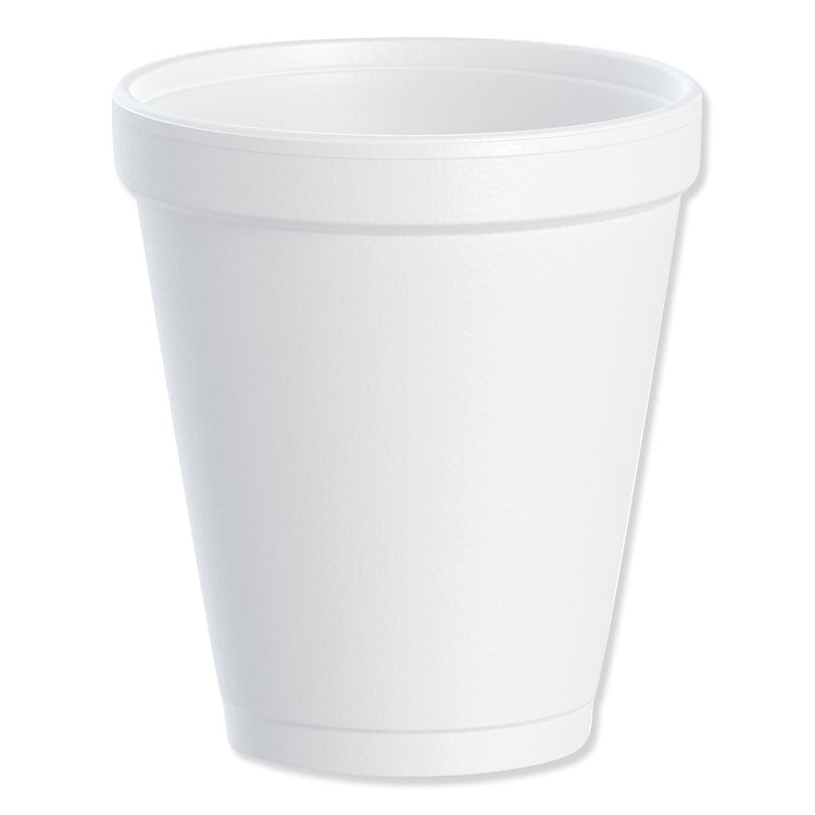 Dart - Foam Drink Cups, 8 oz, White, 25/Bag, 40 Bags/Carton