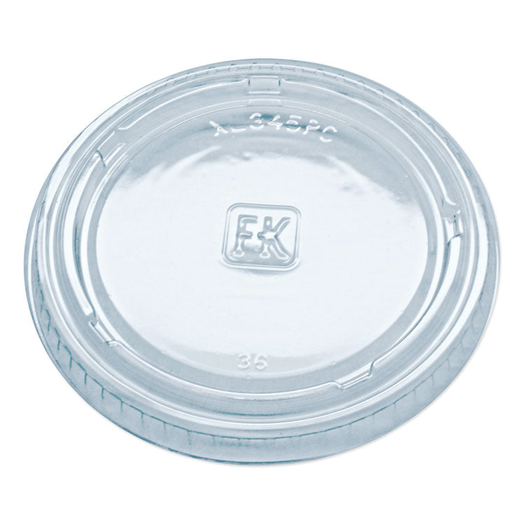 Fabri-Kal - Portion Cup Lids, Fits 3.25 oz to 5.5 oz Cups, Clear, 2,500/Carton