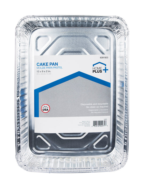 HOME PLUS - Home Plus Durable Foil 9 in. W X 13 in. L Cake Pan Silver 1 pk - Case of 12
