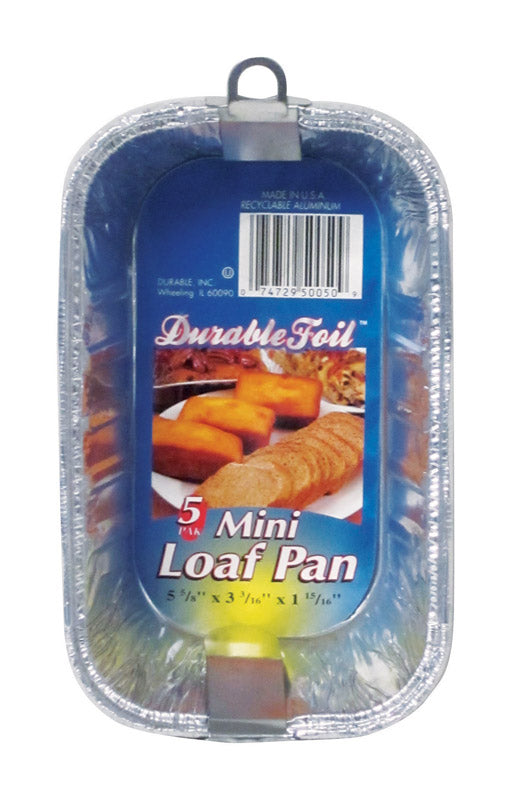 HOME PLUS - Home Plus Durable Foil 3-3/16 in. W X 5-5/8 in. L Mini Loaf Pan Silver 5 pk - Case of 12