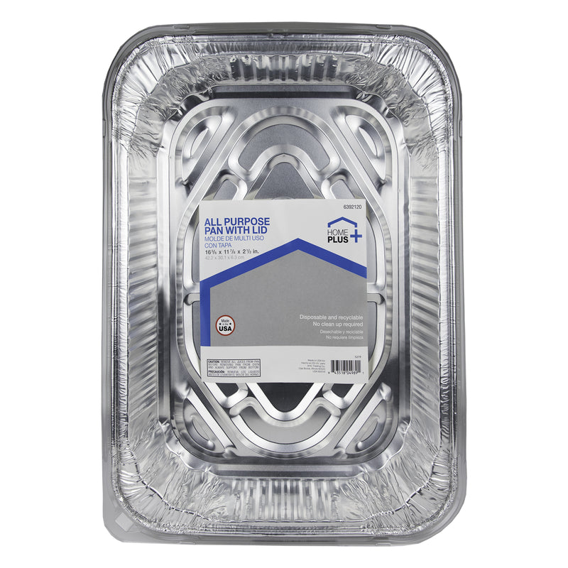 HOME PLUS - Home Plus Durable Foil 11-7/8 in. W X 16-5/8 in. L All Purpose Pan Silver 1 pc - Case of 12