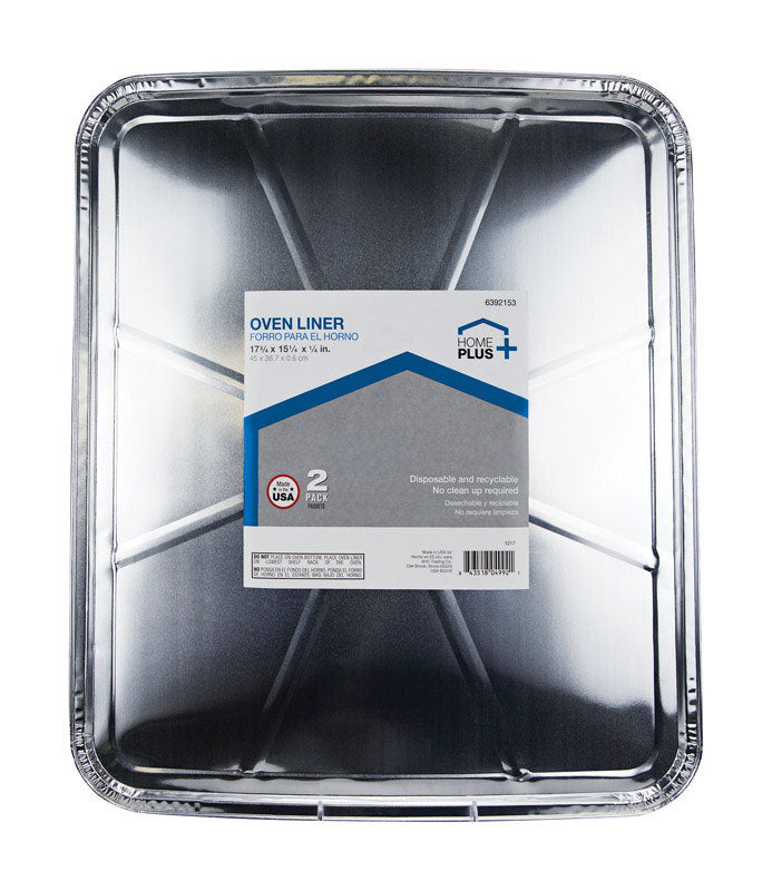 HOME PLUS - Home Plus Durable Foil 15-1/4 in. W X 17-3/4 in. L Oven Liner Silver 2 pk - Case of 12