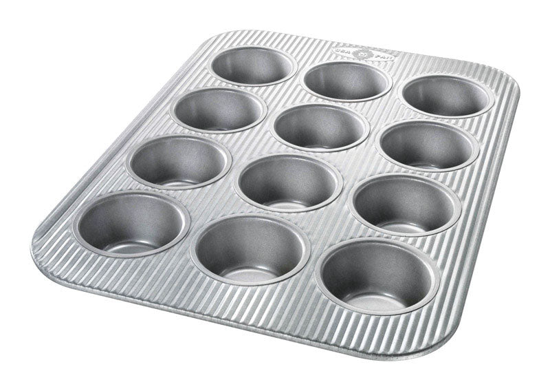 USA PAN - USA Pan 11-1/8 in. W X 15-3/4 in. L Muffin Pan Silver
