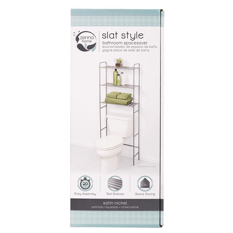 ZENNA HOME - Zenna Home 60.2 in. H X 22.8 in. W X 8-1/2 in. D Silver Metal Spacesaver Shelf