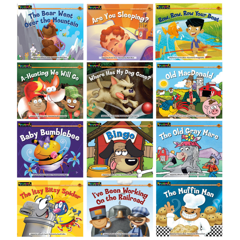 NEWMARK LEARNING - Rising Readers Leveled Book, Nursery Rhyme Songs & Stories, Set of 12