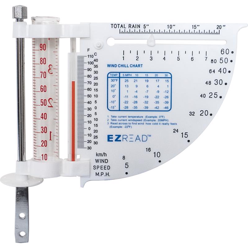 HEADWIND - Headwind EZ Read 5-in-1 Weather Meter Glass/Plastic White - Case of 8