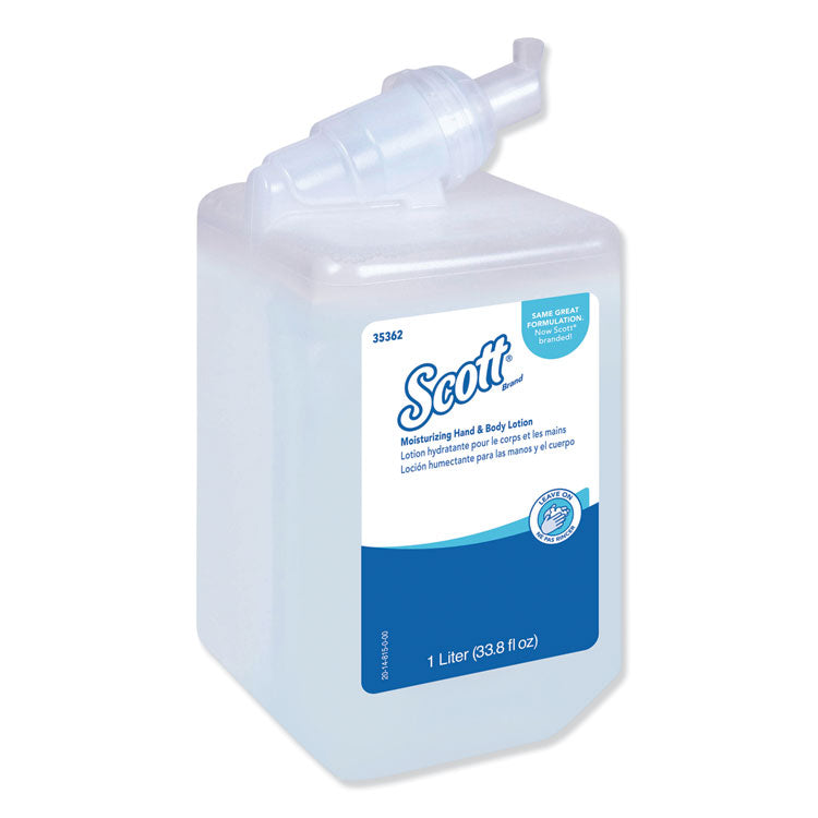 Scott - Control Moisturizing Hand and Body Lotion, 1 L Bottle, Fresh Scent, 6/Carton