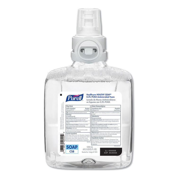 PURELL - Healthcare HEALTHY SOAP 0.5% PCMX Antimicrobial Foam, For CS8 Dispensers, Light Floral Scent, 1,200 mL, 2/Carton