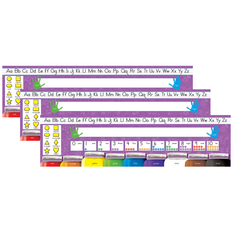 NORTH STAR TEACHER RESOURCES - Traditional Manuscript Desk Plates, 19" x 5", 36 Per Pack, 3 Packs
