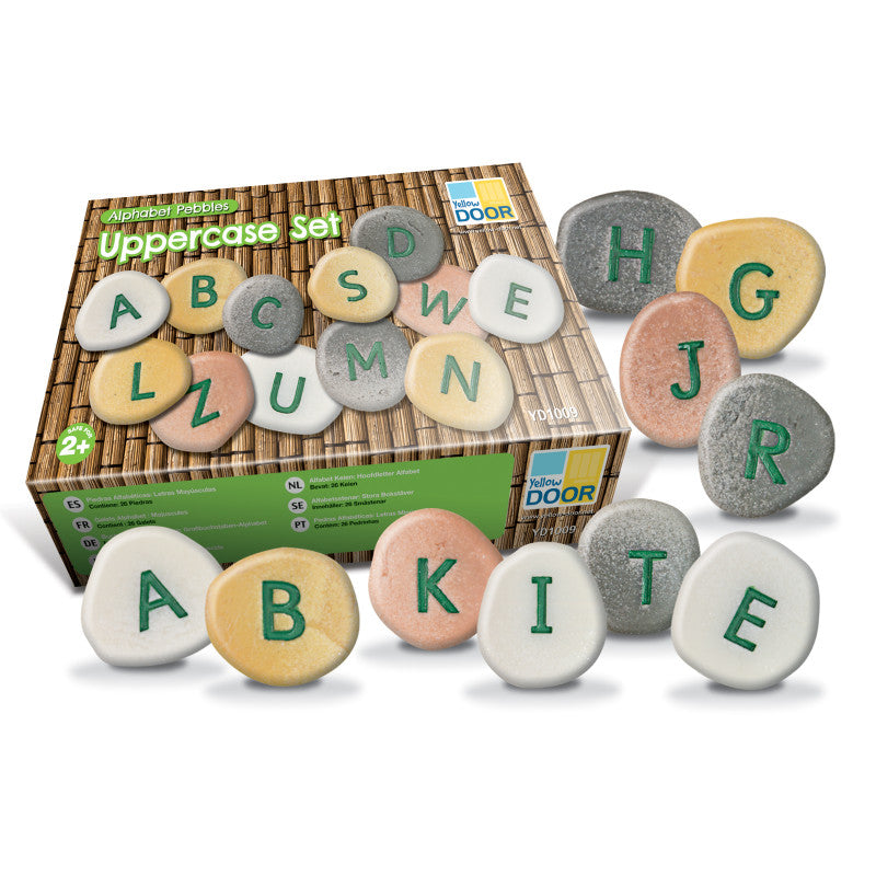 YELLOW DOOR - Uppercase Alphabet Pebbles, Set of 26