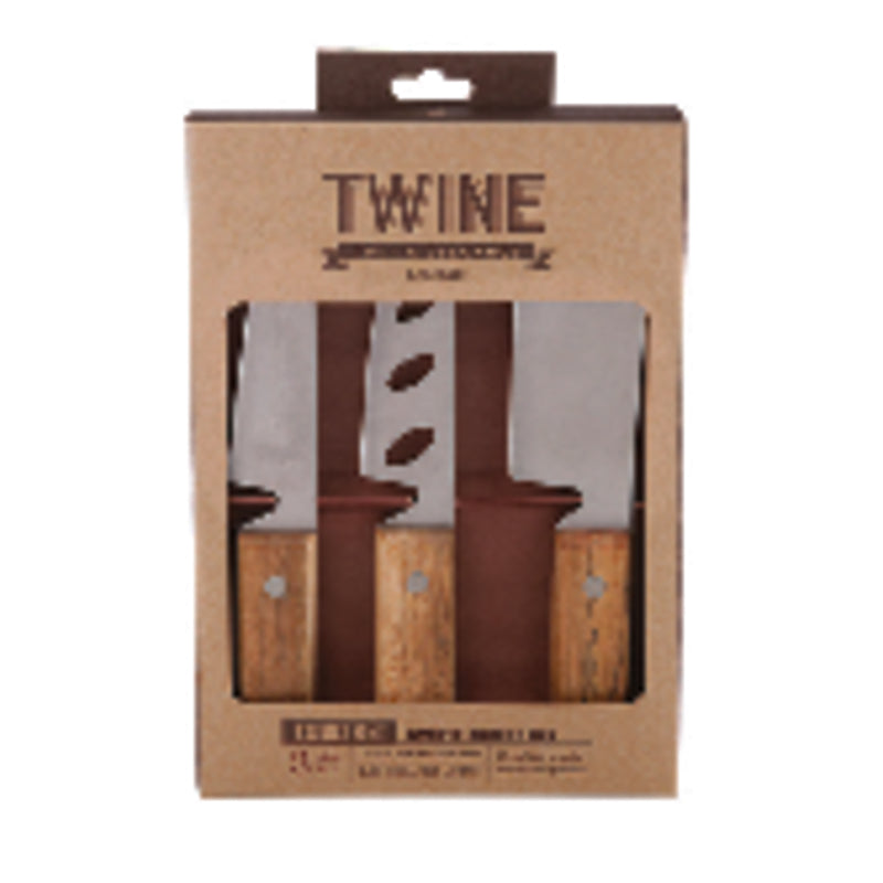 TWINE - TWINE Country Home Acacia Wood Rustic Cheese Cutting Set - Case of 6