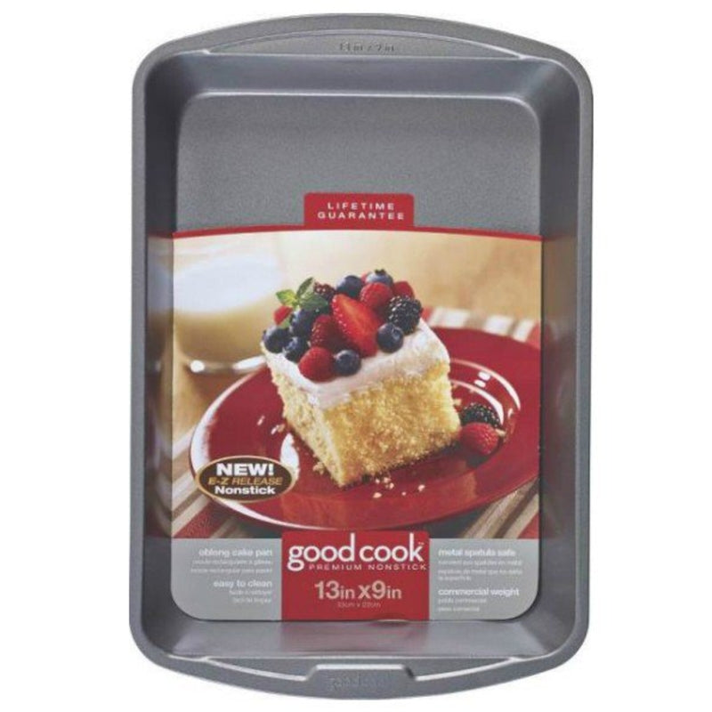 GOOD COOK - Good Cook 9 in. W X 13 in. L Cake Pan Gray 1 pk