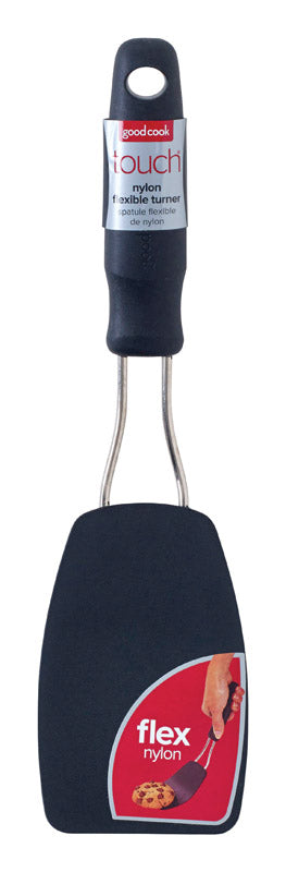 GOOD COOK - Good Cook Touch Black/Silver Nylon/Stainless Steel Flex Turner