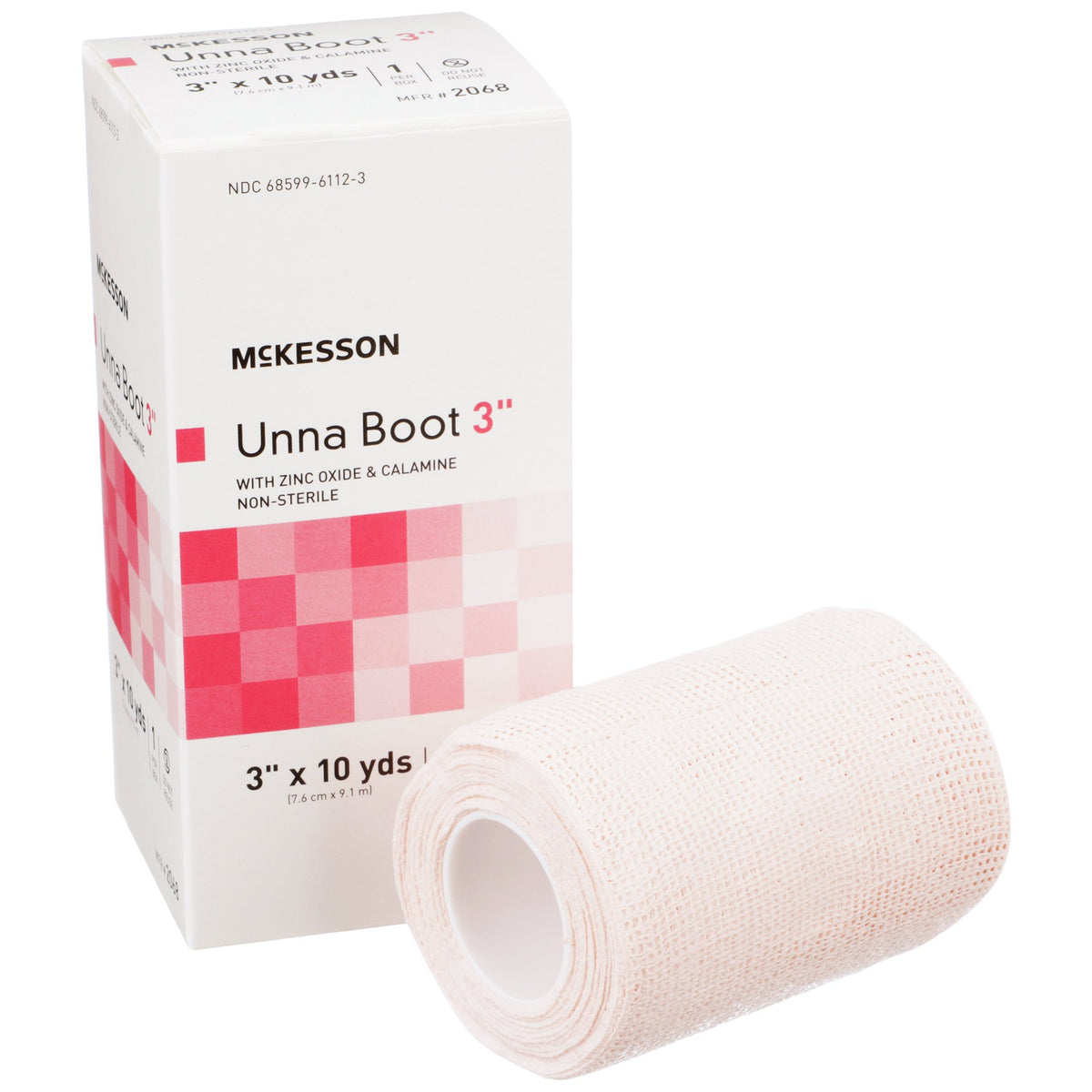 McKesson Brand - Unna Boot McKesson Zinc Oxide / Calamine 3 Inch X 10 Yard [12/CS]