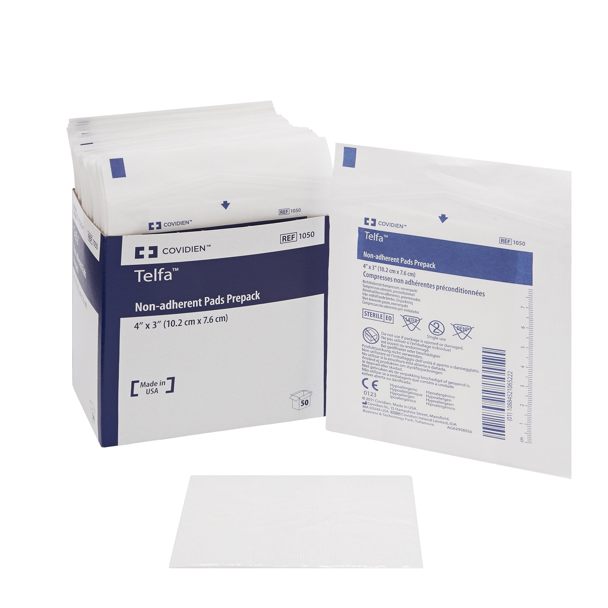 Cardinal - Non-Adherent Dressing Telfa™ Ouchless 3 X 4 Inch Sterile 1 per Pack [50/CT]