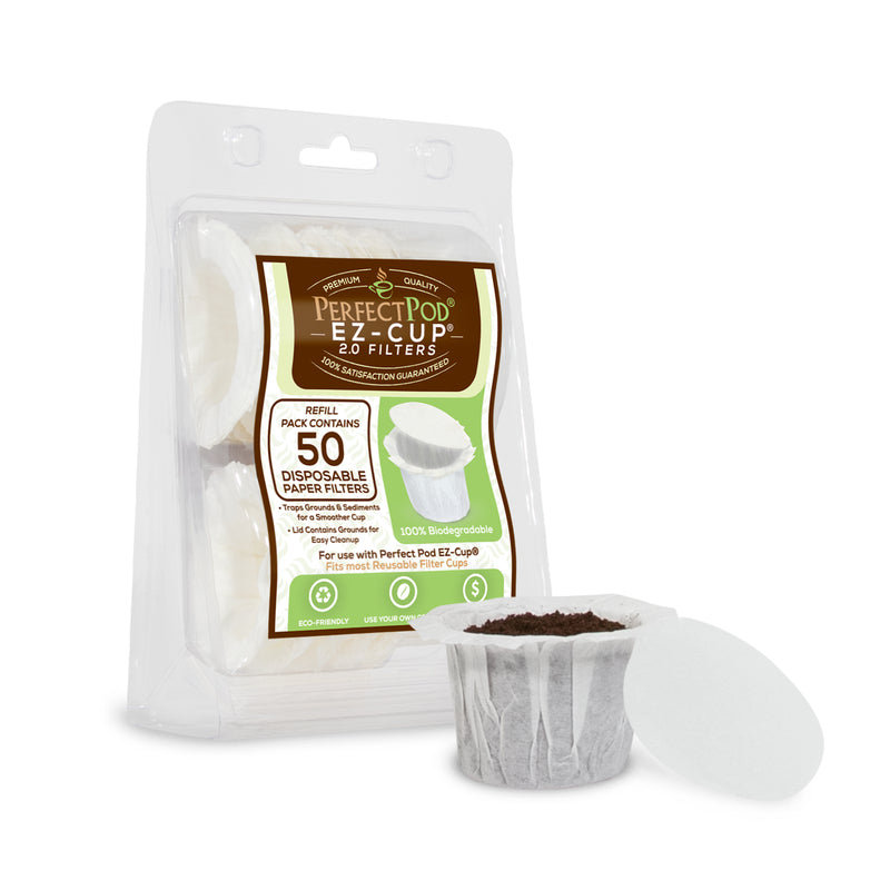 PERFECT POD - Perfect Pod EZ-Cup 2.0 White Plastic Disposable Cup Filters