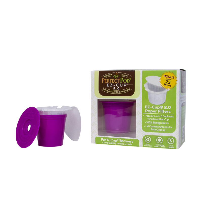 PERFECT POD - Perfect Pod EZ-Cup 2.0 Purple Plastic Refillable Coffee Capsules