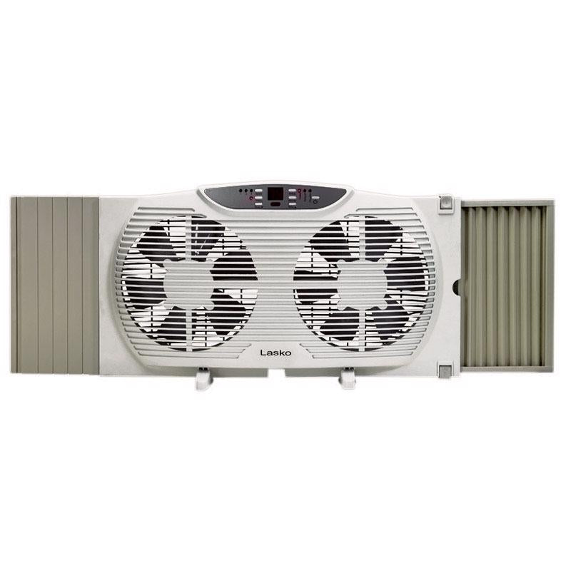 LASKO PRODUCTS - Lasko 12.9 in. H X 9 in. D 3 speed Electronically Reversible Twin Window Fan