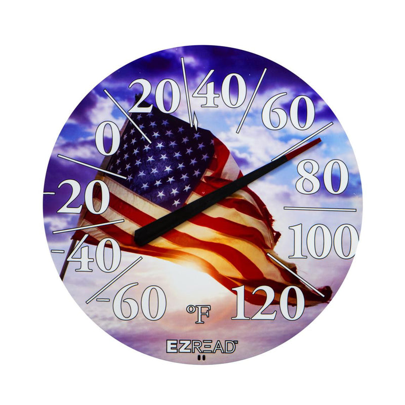 HEADWIND - Headwind EZ Read USA Flag Dial Thermometer Plastic Multicolored 12.5 in.