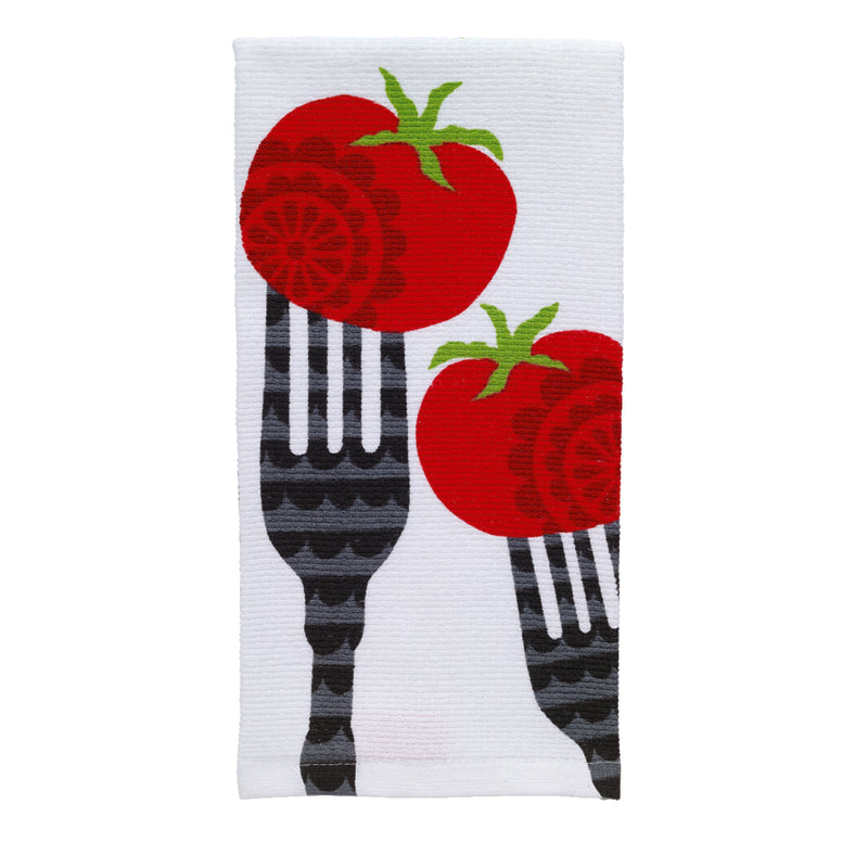 T-FAL - T-Fal Multicolored Cotton Fork/Tomato Kitchen Towel 1 pk - Case of 6