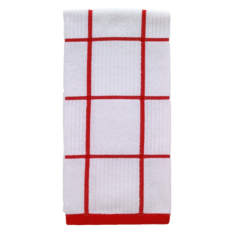 T-FAL - T-Fal Red Cotton Checked Parquet Kitchen Towel 1 pk - Case of 6 [10148]