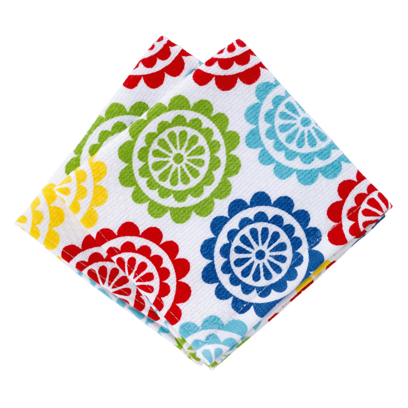 T-FAL - T-Fal Multicolored Cotton Medallion Dish Cloth 2 pk - Case of 3
