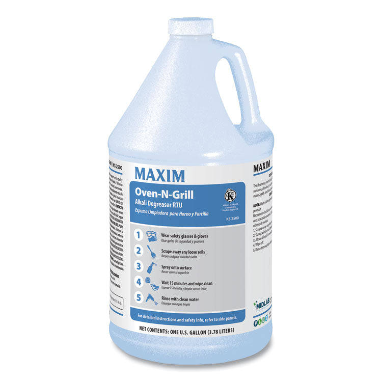 Maxim - Oven-N-Grill Alkali Degreaser RTU, Citrus Scent, , 1 gal Bottle, 4/Carton