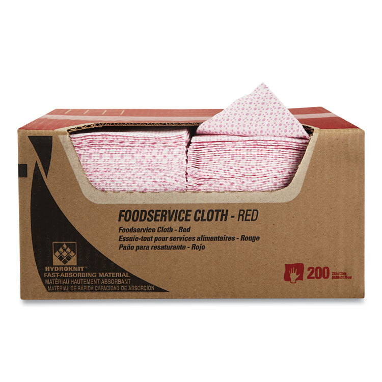 WypAll - Foodservice Cloths, 12.5 x 23.5, Red, 200/Carton