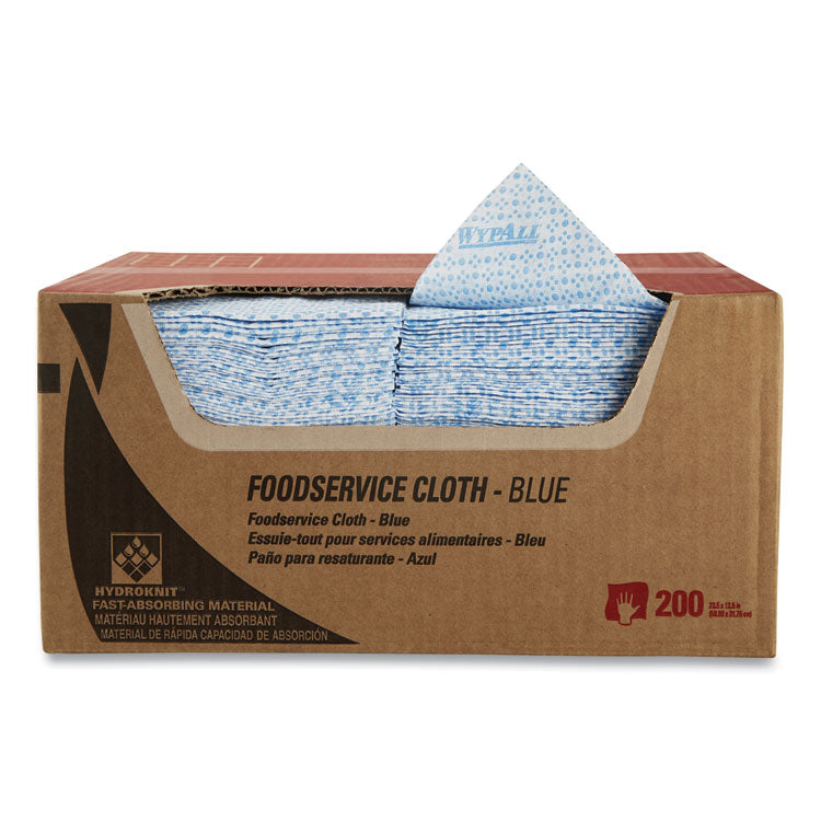 WypAll - Foodservice Cloths, 12.5 x 23.5, Blue, 200/Carton