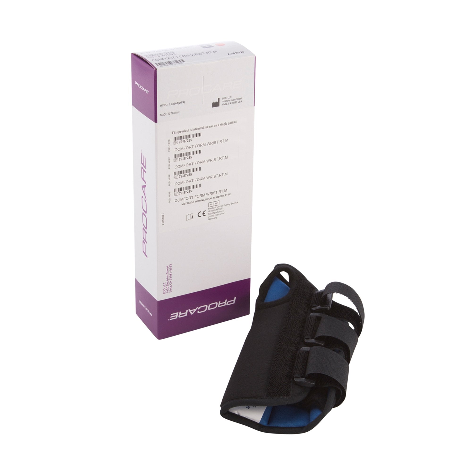 DJO - Wrist Brace ProCare® ComfortFORM™ Aluminum / Foam / Spandex / Plastic Right Hand Black Medium [1/EA]