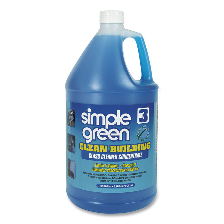 Simple Green - Clean Building Glass Cleaner Concentrate, Unscented, 1gal Bottle