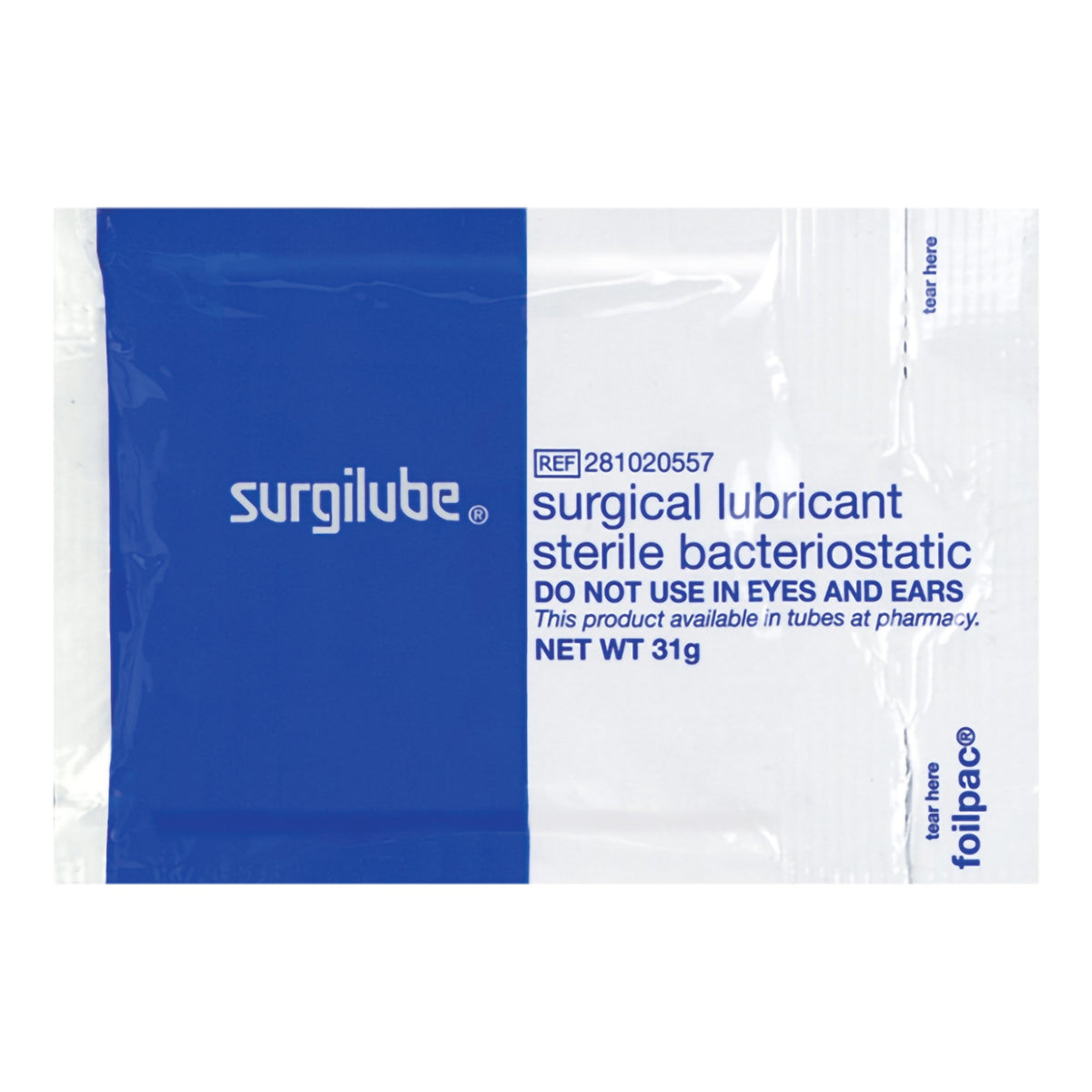 HR Healthcare - Lubricating Jelly - Carbomer free Surgilube® 31 Gram Individual Packet Sterile [288/CS]