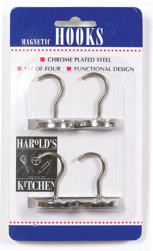 HAROLD'S KITCHEN - Harold's Kitchen Silver Steel Magnetic Hooks
