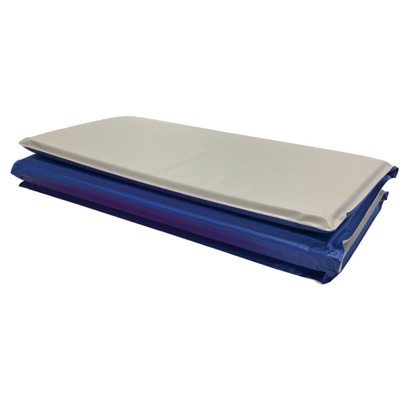 KINDERMATS - Toddler KinderMat w/ Pillow Section, 3/4" thick, Blue/Gray