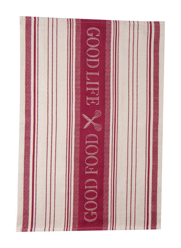 KAY DEE - Kay Dee Cooks Kitchen Marsala Cotton Embroidered Tea Towel 1 pk - Case of 6 [R3248]