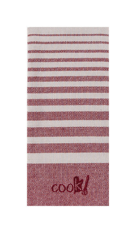 KAY DEE - Kay Dee Cooks Kitchen Marsala Cotton Embroidered Tea Towel 1 pk - Case of 6 [R3246]