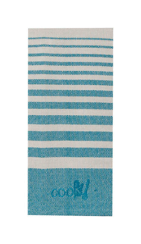 KAY DEE - Kay Dee Cooks Kitchen Teal Cotton Cook Woven Tea Towel 1 pk - Case of 6