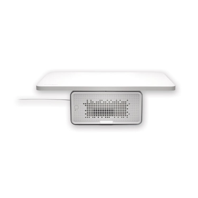 Kensington - FreshView Wellness Monitor Stand with Air Purifier, For 27" Monitors, 22.5" x 11.5" x 5.4", White, Supports 200 lbs