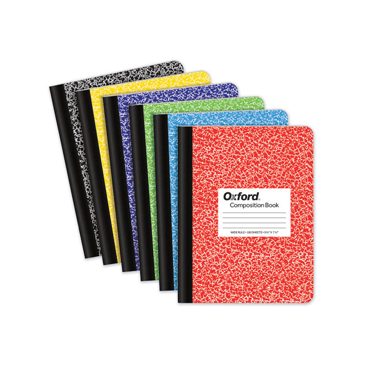 TOPS - Composition Book, Wide/Legal Rule, Randomly Assorted Marble Cover, (100) 9.75 x 7.5 Sheets