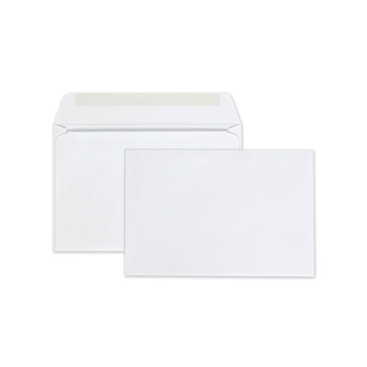 Quality Park - Open-Side Booklet Envelope, #6 1/2, Hub Flap, Gummed Closure, 6 x 9, White, 100/Box