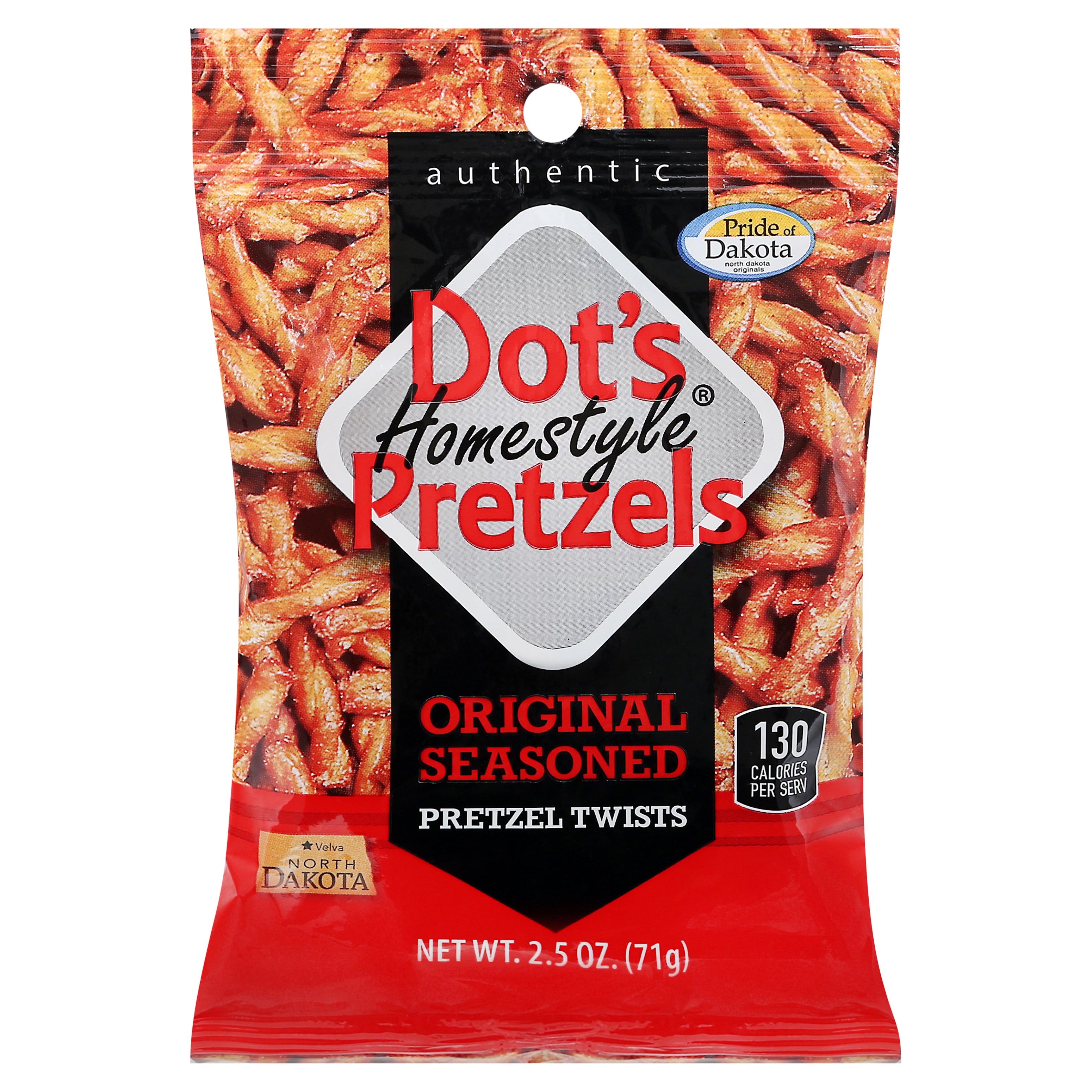 Dot's Homestyle Pretzels Original Seasoned Pretzel Twists 2.5 oz - Case of 12