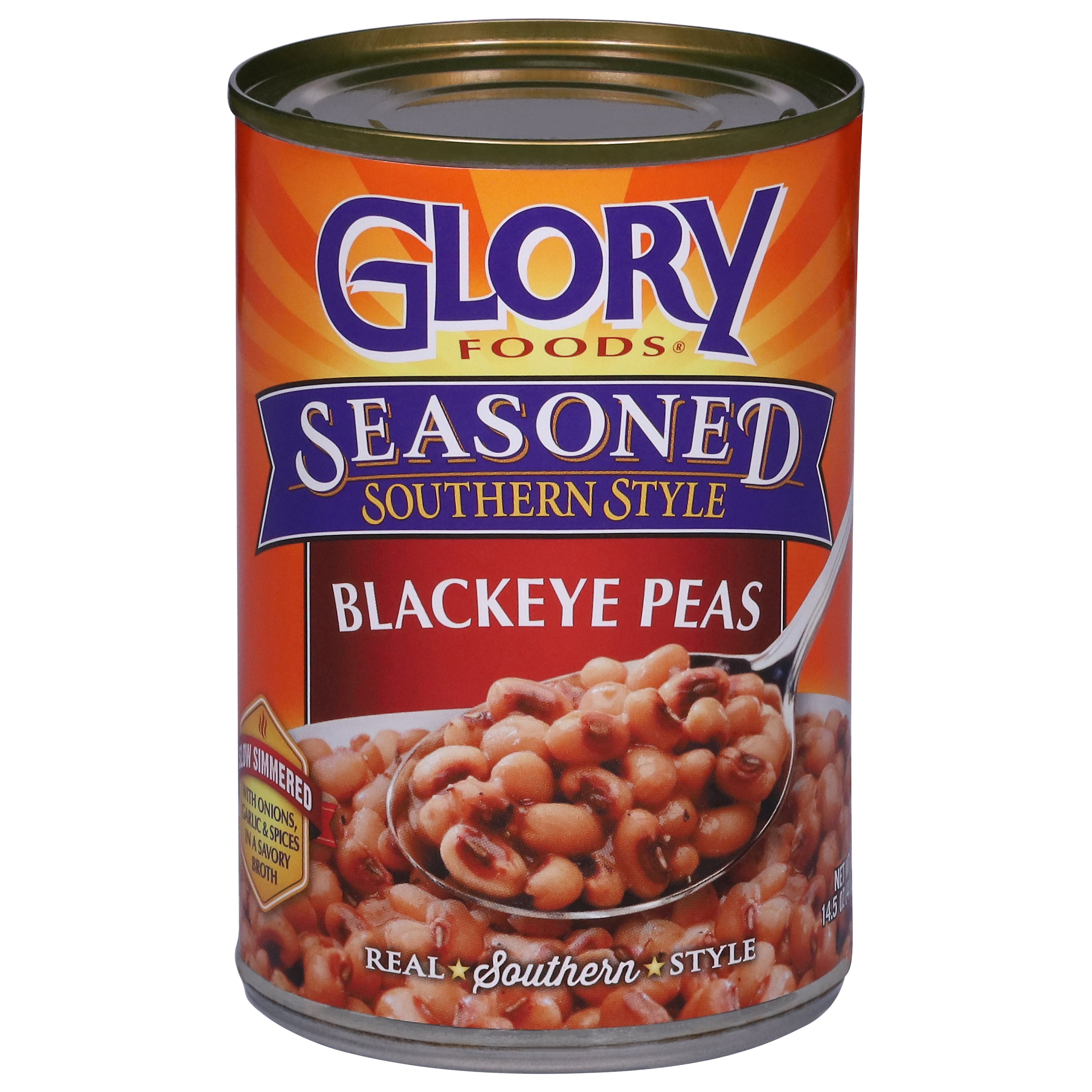 Glory Foods Seasoned Southern Style Blackeye Peas 14.5 oz - Case of 12