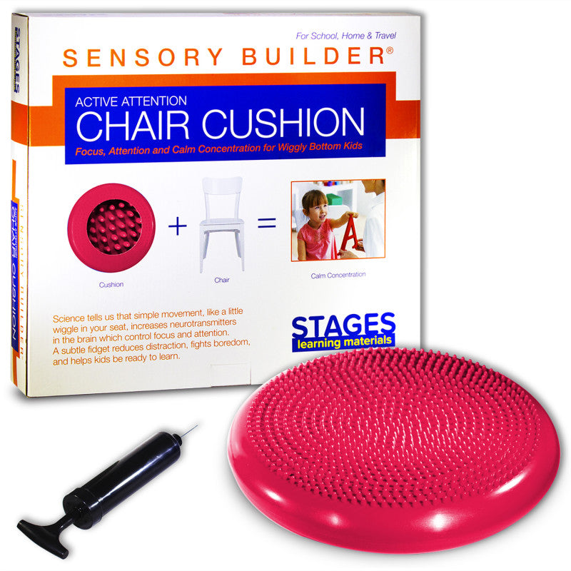 STAGES LEARNING MATERIALS - Sensory Builder® Active Attention Chair Cushion, Red