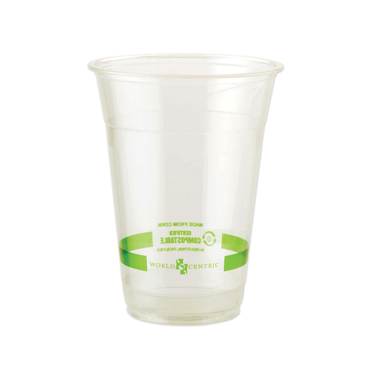 World Centric - PLA Clear Cold Cups, 16 oz, Clear, 1,000/Carton