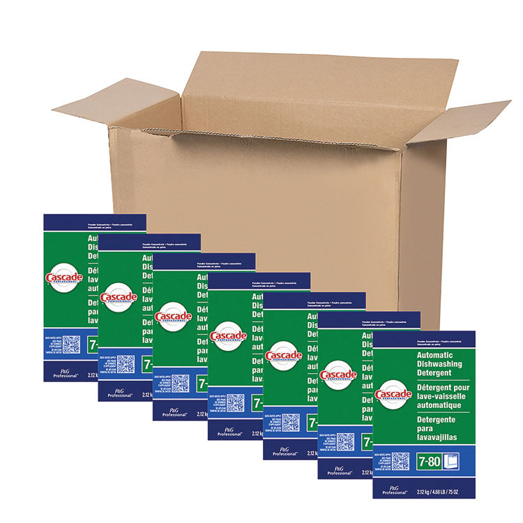 Cascade Professional - Automatic Dishwasher Detergent Powder, Fresh Scent, 75 oz Box, 7/Carton