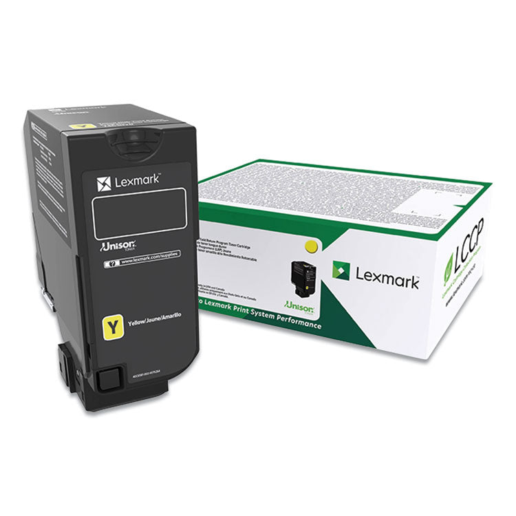 Lexmark - 74C00YG Return Program Toner, 3,000 Page-Yield, Yellow