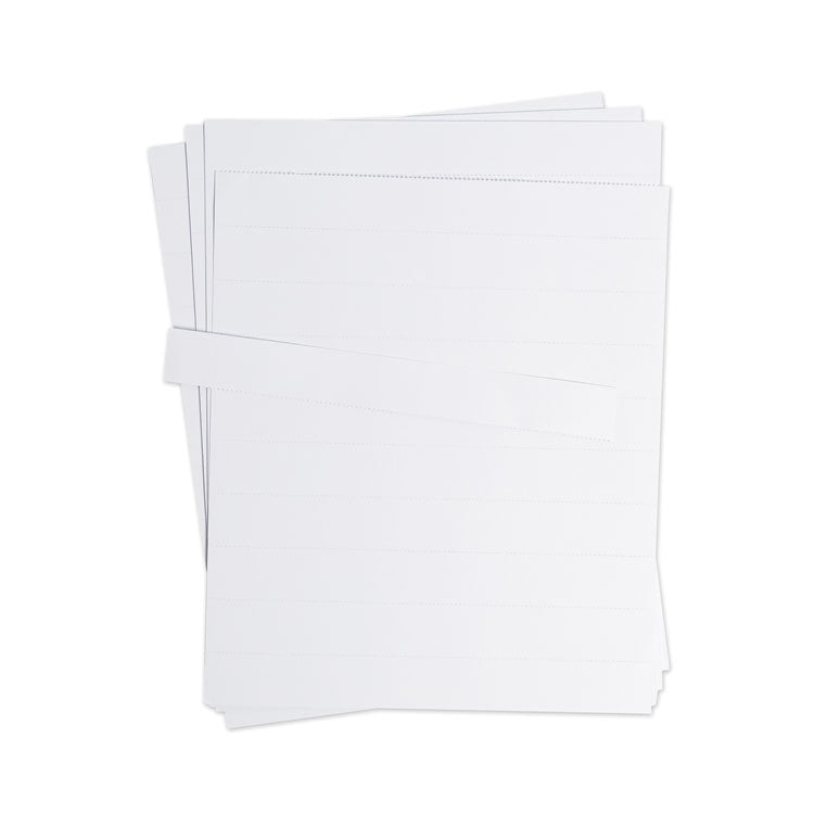 U Brands - Data Card Replacement Sheet, 8.5 x 11 Sheets, Perforated at 2", White, 10/Pack