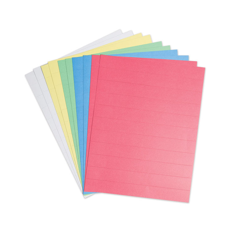 U Brands - Data Card Replacement Sheet, 8.5 x 11 Sheets, Perforated at 1", Assorted, 10/Pack (7575350)