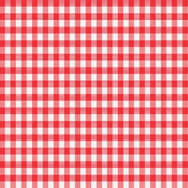 MAGIC COVER - Magic Cover Red/White Checkered Vinyl Disposable Tablecloth 52 in. L X 52 in. W [TBL-MC570-36]