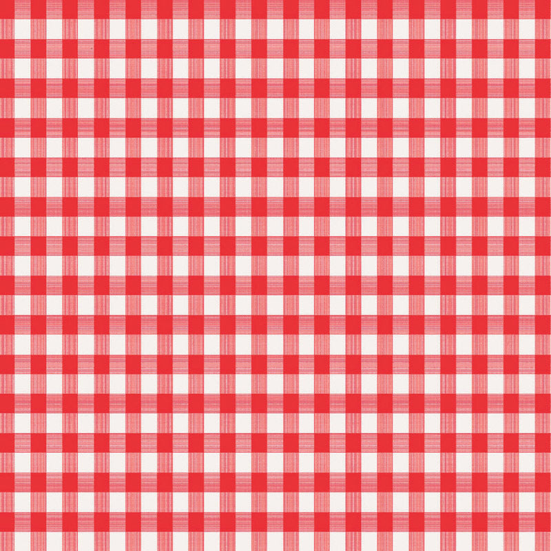 MAGIC COVER - Magic Cover Red/White Checkered Vinyl Disposable Tablecloth 90 in. L X 52 in. W [TBL-MC572-36]